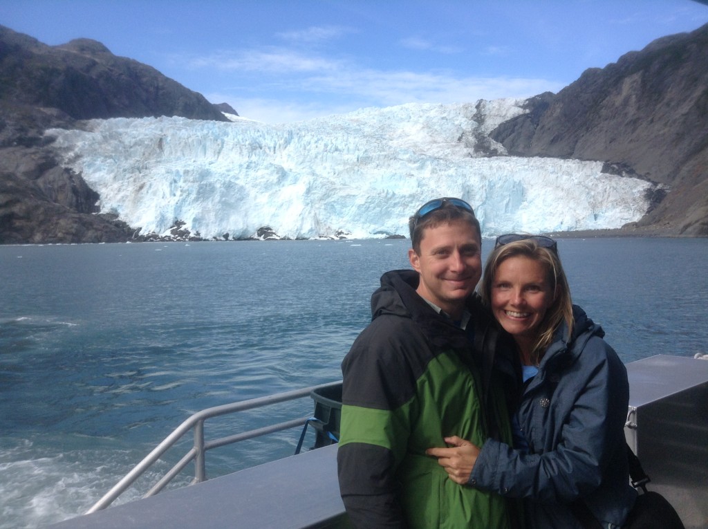Adam Maire, Christine West, Fins to spurs, adventure guiding in alaska, Holgate glacier, kenai fjords 