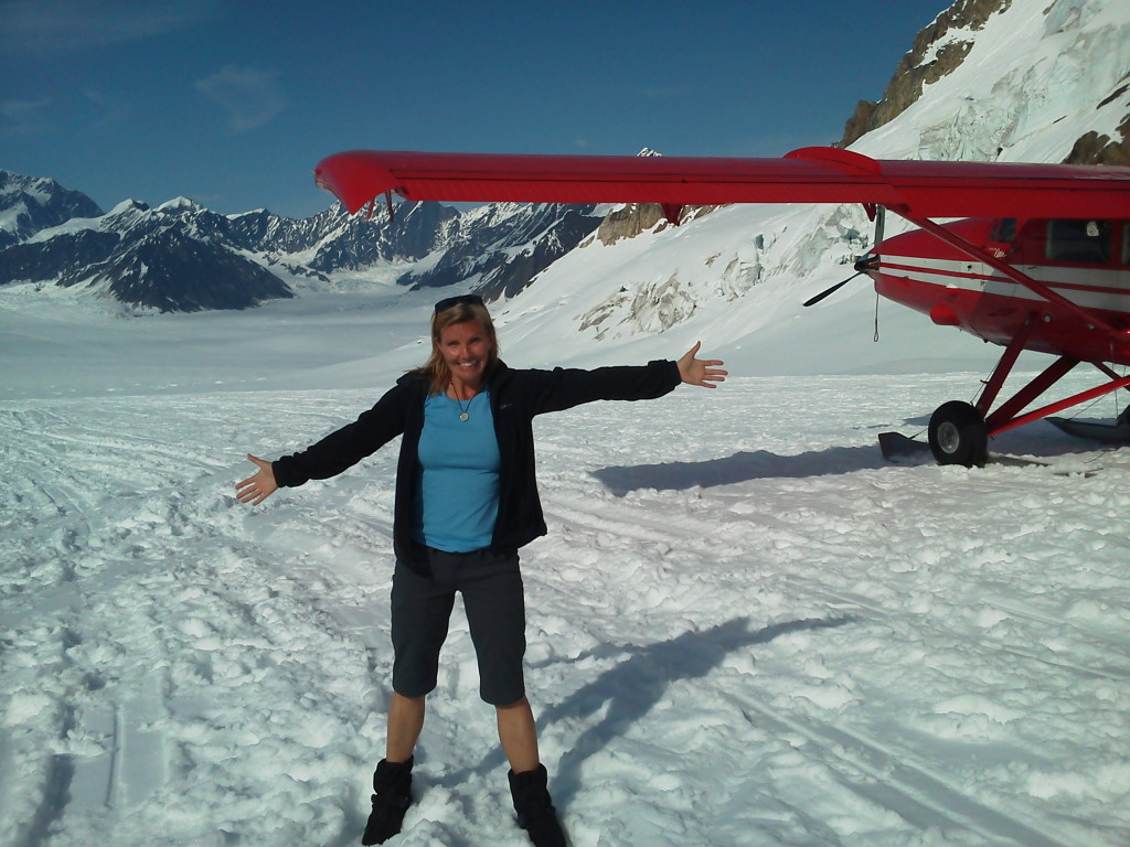 Christine West, adventure guiding in Alaska, fin to spurs, Denali