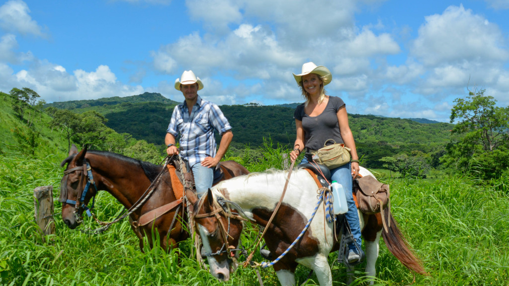 Christien west, Adam maire, fins to spurs, guiding horsback adventure tours, san juan del sur, nicaragua, overlook